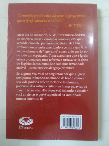 Livro Recuperando O Cristianismo A W Tozer Editora Graça