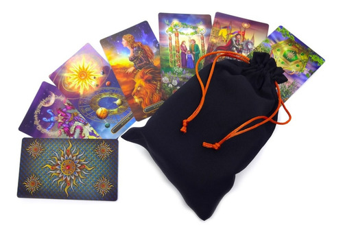 Imagem 4 de 8 de Gilded Tarot Royale Dourado Real + Toalha Preta + Saquinho