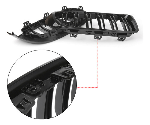 For Bmw F32 F33 F36 F82 Rejilla De Riñón Dual Slat M4