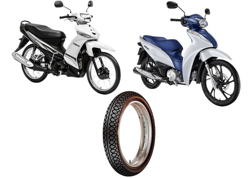 Pneu Dianteiro Biz E Pop 100 125 Crypton 60 100 17 C/ Camara