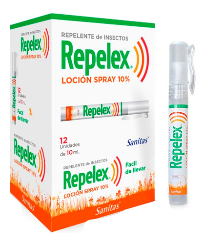 Locion Repelente De Insectos 10% Deet 12u 10ml Cu Repelex