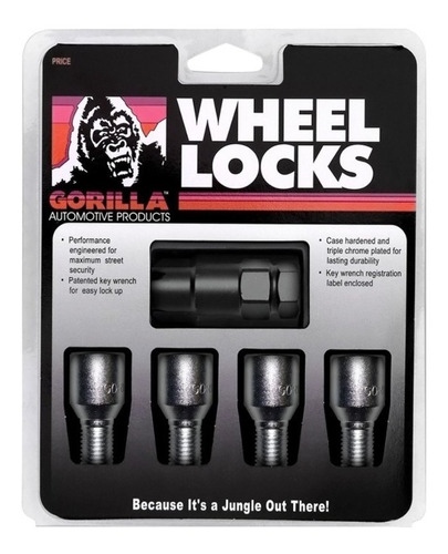 4 Birlos Seguridad Rines Gorilla Hex Socket Vw Polo 14x1.5mm