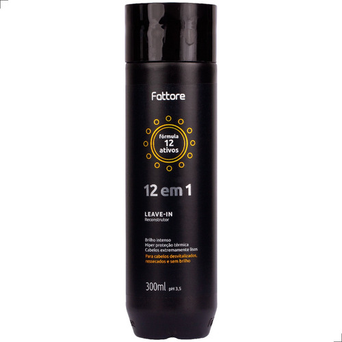 Leave-in Reconstrutor 12 Em 1 Fattore 300ml Cabelos Lisos