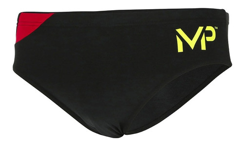 Phelps Traje De Natación Hombre Brief Splice / Negro - Rojo