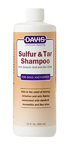 Davis Sulphur Tar Shampoo Para Mascotas 12 Oz