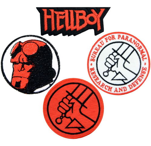 Parche Hellboy Bordado X Unidad