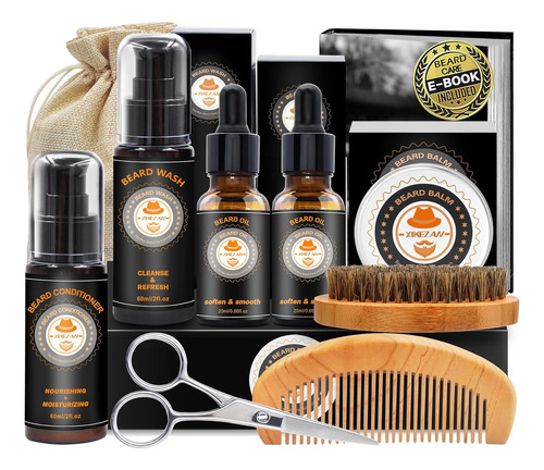 Kit De Aseo De Barba Con Acondicionador Completo De Lujo