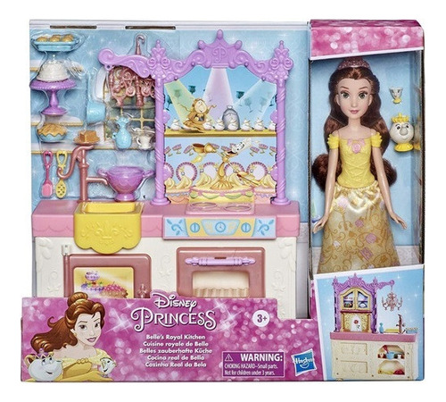 Princesa Bella Muñeca Disney Cocinita Real Pot Y Chip