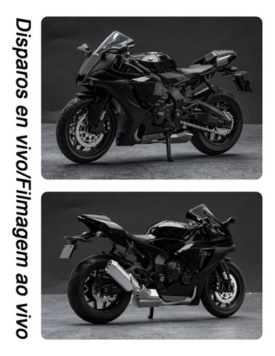 Yamaha Yzf R1 Miniatura Metal Moto Con Base Expositora 1/12