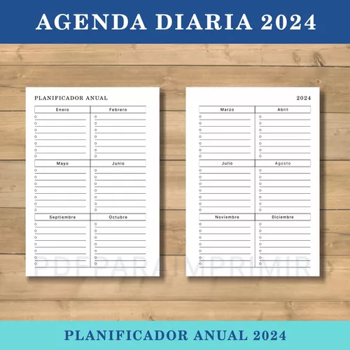 Pdf Agenda 2024 Diaria - 1 Día X Página - Archivo Imprimible