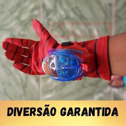 Imagem 3 de 5 de Luva Lança Discos Heróis Vingadores Brinquedo C/ Som E Luzes