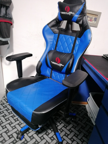 Silla Gamer Azul Y Negro