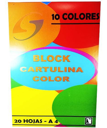 Block Cartulina Sp A4 Color Serviciopapelero