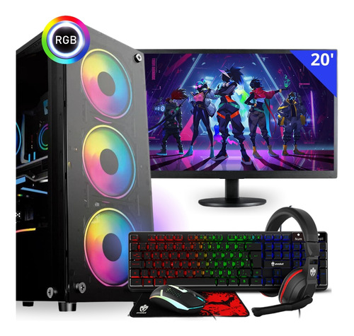 Pc Gamer I5 8°geração 16gb Ddr4 Ssd 240gb Monitor Kit Gamer