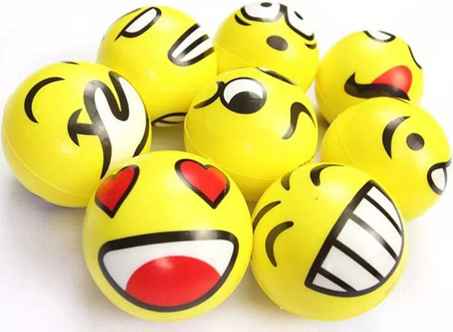 * Pacote De Bolas Anti-stress Emoji X12 Emoticon Surpresa