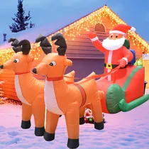 Comprar 2.4m Inflable De Navidad Santa Claus Trineo Renos Navideño