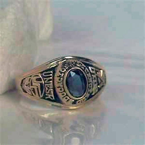 Anillos Graduación - Tamaño 6x8 - Piedra Azul Rey