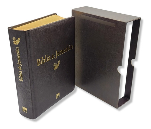 Imagen 1 de 9 de Biblia De Jerusalen Mediana De Lujo Con Caja Piel Marron