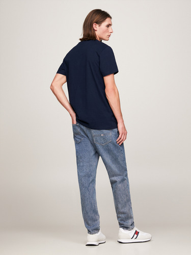 Polera Essential Con Logo Azul Tommy Hilfiger