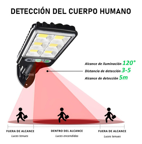 Luz Solar Mazorca Al Aire Libre Super Brillante Lám 3 Modos