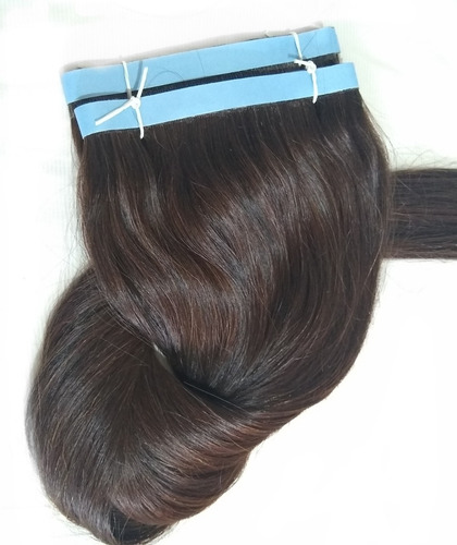 Imagem 5 de 9 de Cabelo Humano Loiro Claro Fita Adesiva 50g 70cm Mega Hair