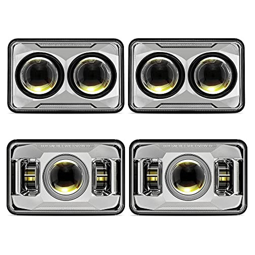 Faros Led De 60w Y 4x6 Pulgadas [separados Luz Alta/baj...