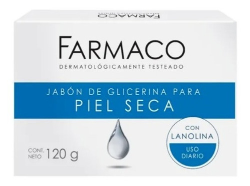 Jabón De Glicerina Piel Seca Fármaco - Con Lanolina ( X12) 