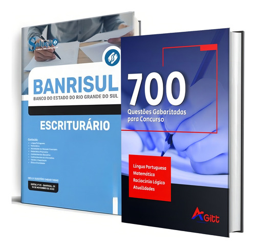 Apostila Banrisul 2022 - Escriturário + 700 Questões Para Concurso Público, De Professores Especializados. Editora Solução Concursos, Capa Mole, Edição Oficial Em Português, 2022