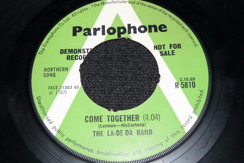 Jch- The La-de-da Band Come Together Lennon 1969 45 Rpm