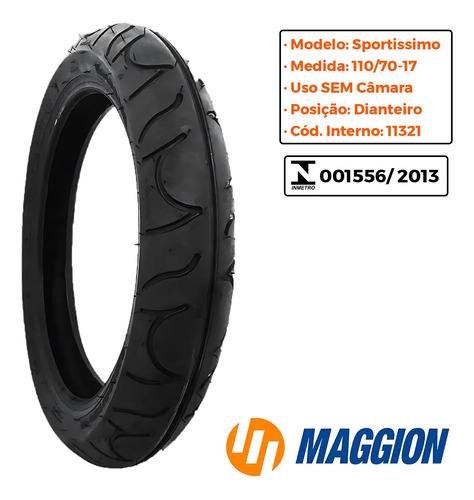 Par Pneu Next 250 110-70-17 + 140-70-17 (+largo) Maggion