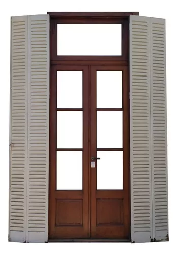 Ventana Madera Cedro Con Celosías Cod.11773 Chapasusadas