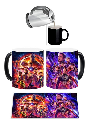 Vengadores Avengers Mug Mágico Cambia De Color Taza