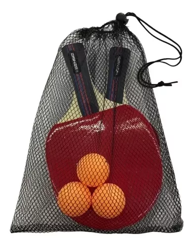 GENERICO Set Ping Pong Par Paletas red Retráctil 3 Pelotas Sensei