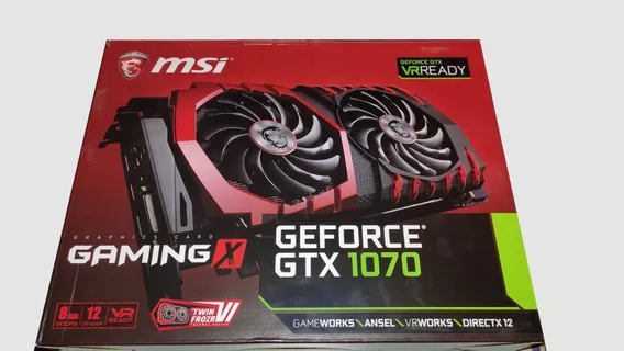 Placa De Video Nvidia Msi Geforce Series Gtx 1070 8gb