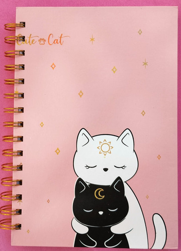 Libreta A5 21 X14.5 Diseño Gatito Kawai A Elección