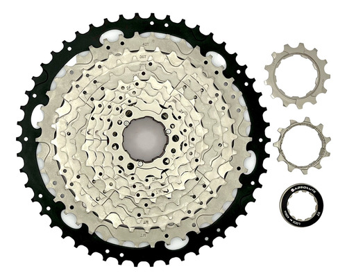 Imagem 2 de 5 de Cassete K7 11v Absolute 11/50d Prata C/ Preto 1x11v Mtb Top