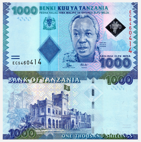 Tanzania - 1.000 Chelines - Año 2015
