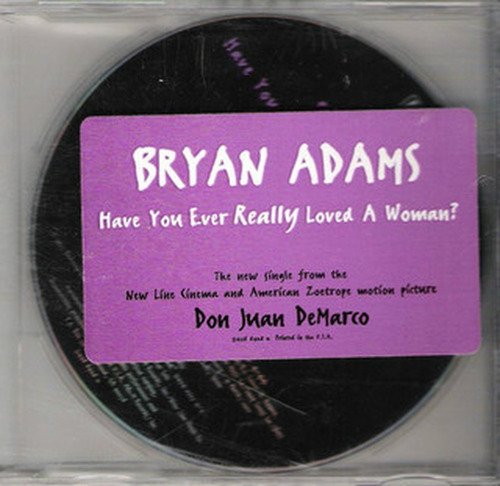 Bryan Adams Have You Ever Really Loved A Woman Cd Single