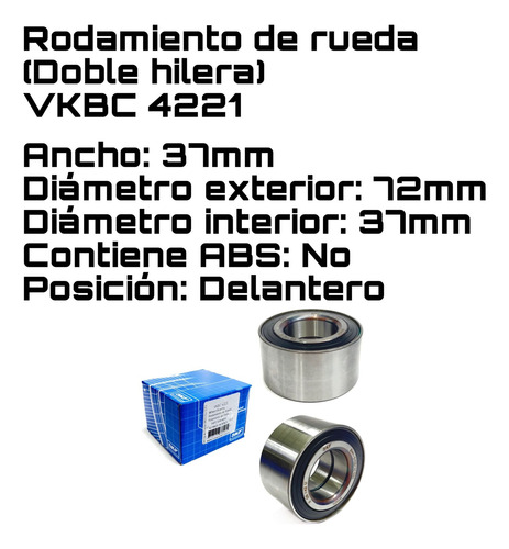 Rodamiento Skf Rueda Delantera Clio 1.6l 91/00 Nafta C3l-794