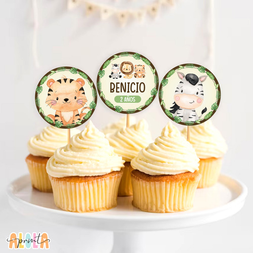 Kit Imprimible Animales Selva Safari Personalizado