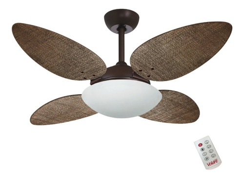 Ventilador Teto Marrom Corten Palmae Tabaco 220v C/ Controle