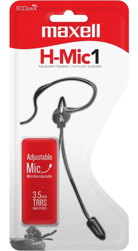 Auriculares Maxell One Travel H-mic1 Color Negro