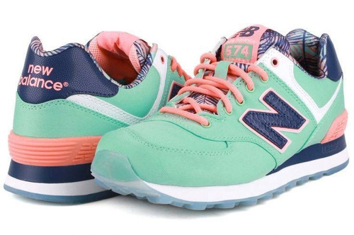 new balance 574 mujer verde agua