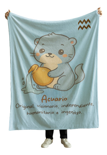 Cobija Frazada Manta Suave Yo Soy La Loca De Los Perros Signo Zodiacal Acuario Frazada Ligera 110x160cm