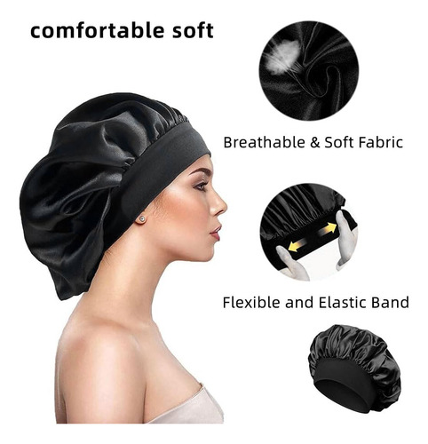 Hat Gorro Para Dormir, Gorro De Satén Con Banda Elástica