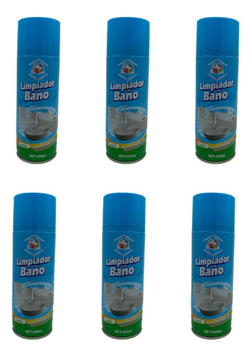 Pack 6 Limpiador De Baño Espuma Limpiador 400 Ml
