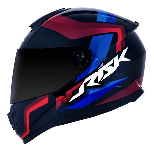 Capacete Para Moto Norisk Razor Void Preto Vermelho