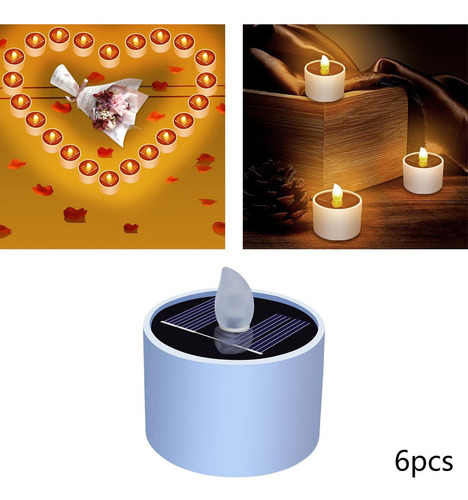 F Led Solares Tealight Decoración De Hadas Lámpara Solar De