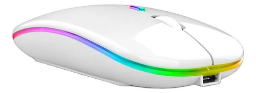 Mouse Gamer De Juego Inalámbrico Recargable A2 Blanco