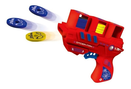 Imagen 3 de 3 de Pistola Lanza Discos Spiderman Shooter Disc 18 Discos 2363